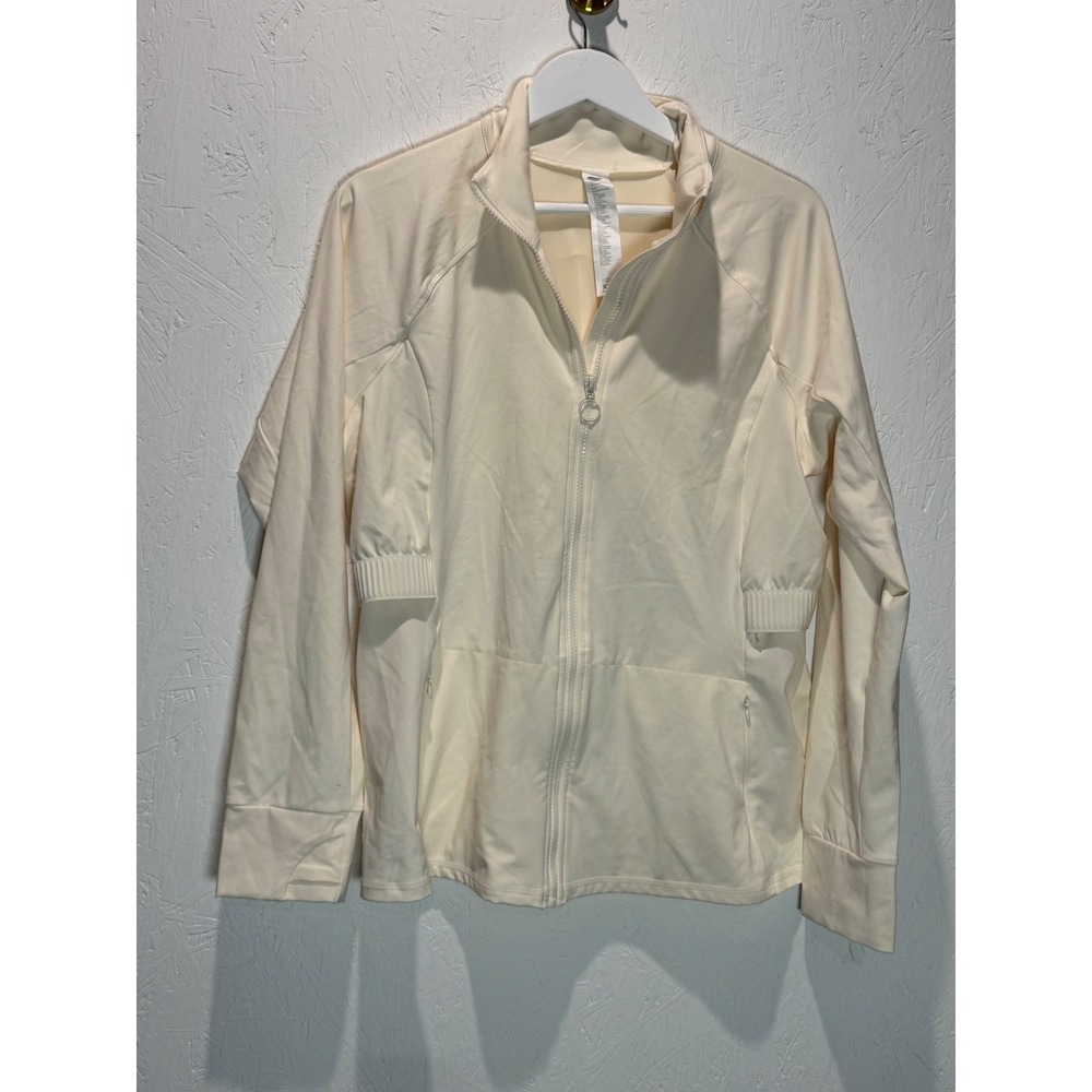 Fabletics Trinity Performance Jacket XXL Cream Off White